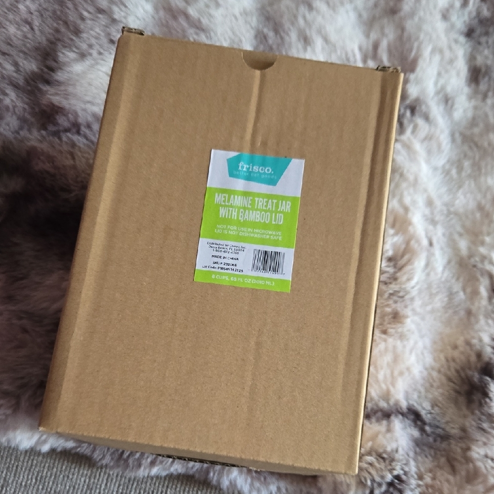 Frisco Melamine Treat Jar with Bamboo Lid - Green